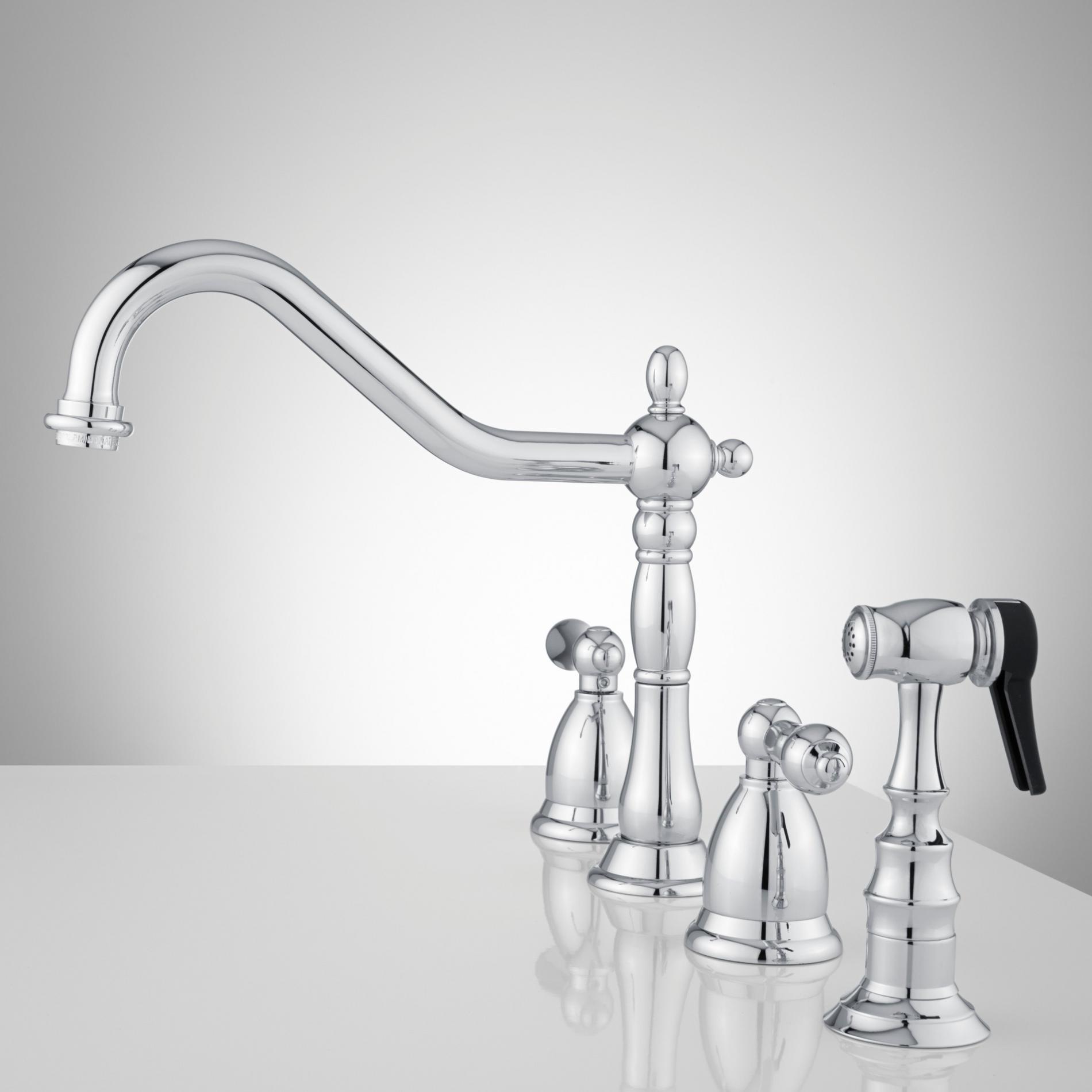 Helena Widespread Kitchen Faucet with Side Spray | Signature Hardware