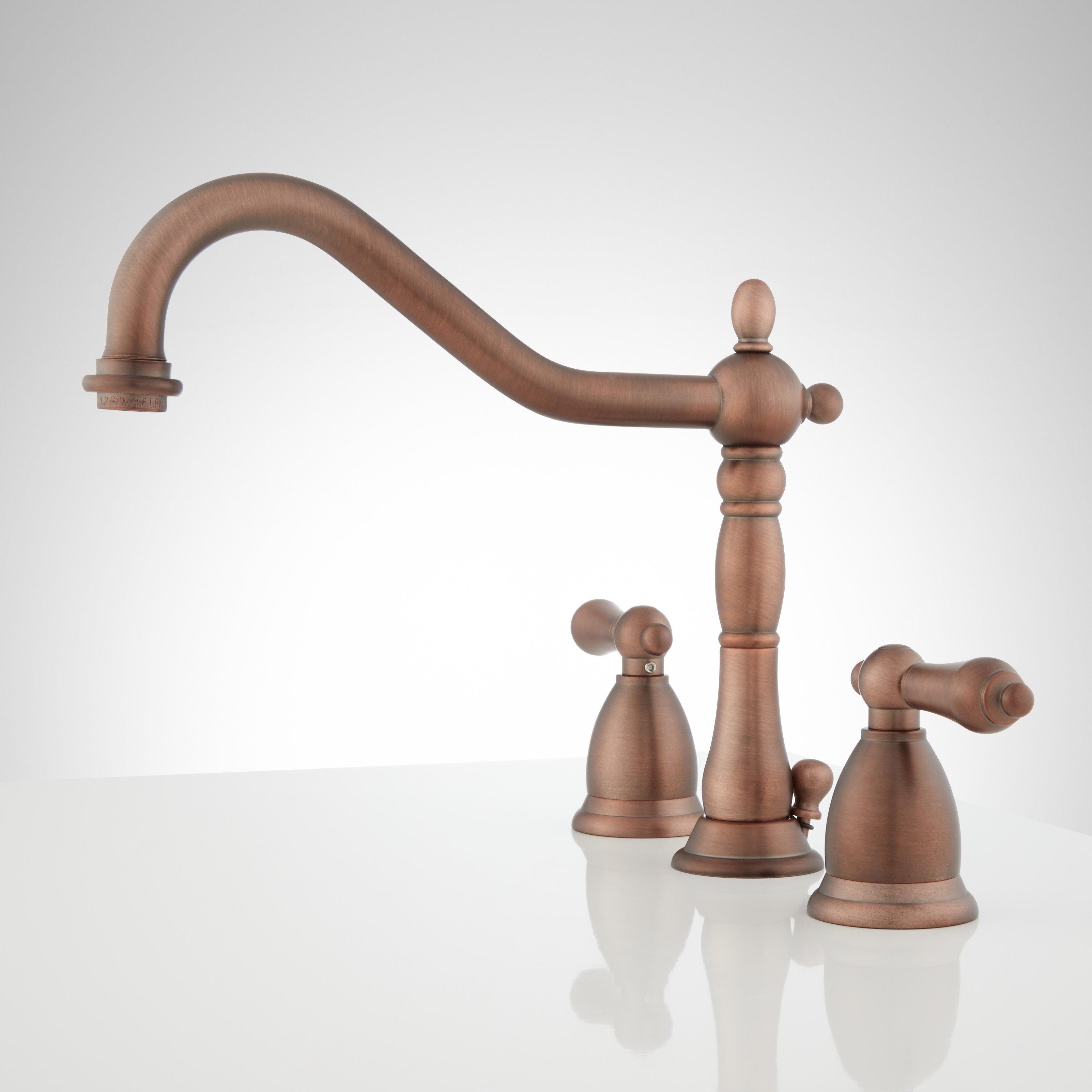 Victorian Widespread Bathroom Faucet - Lever Handles