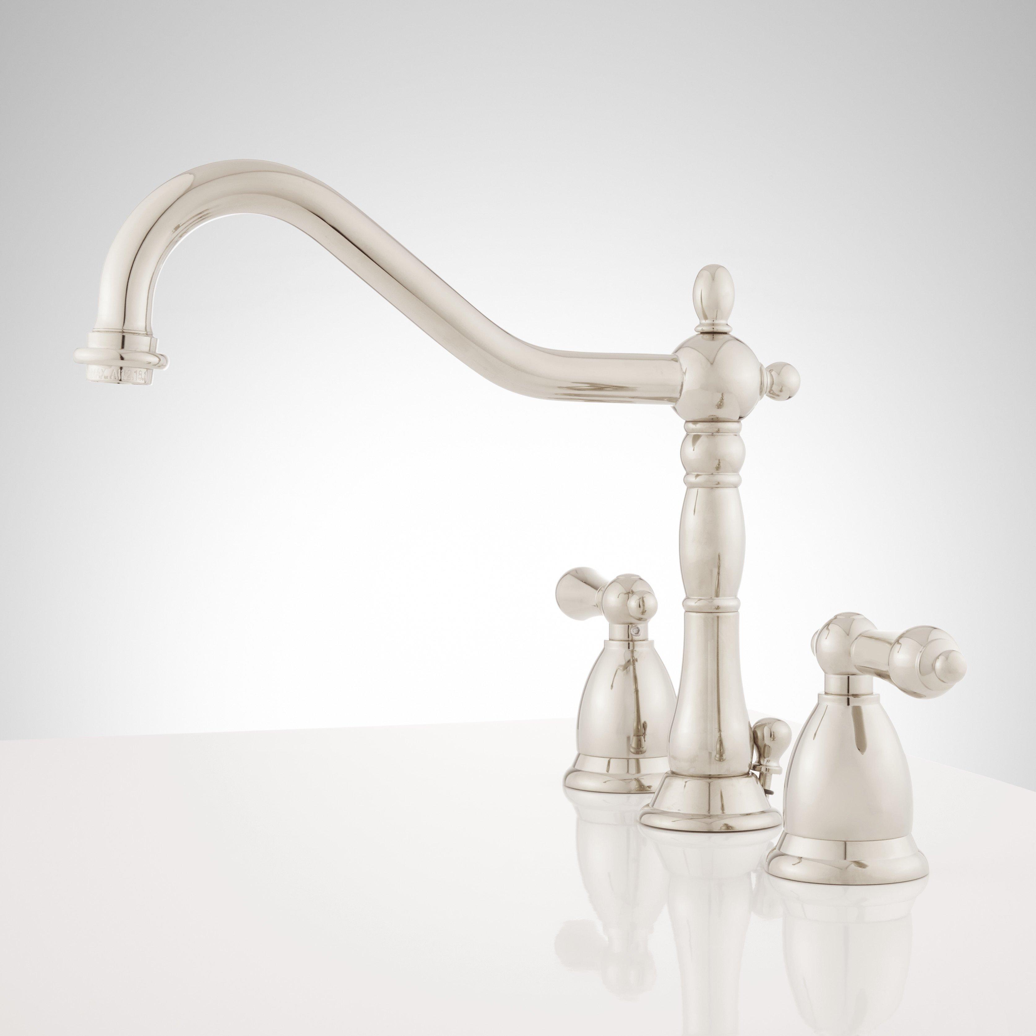 Victorian Widespread Bathroom Faucet - Lever Handles | Signature