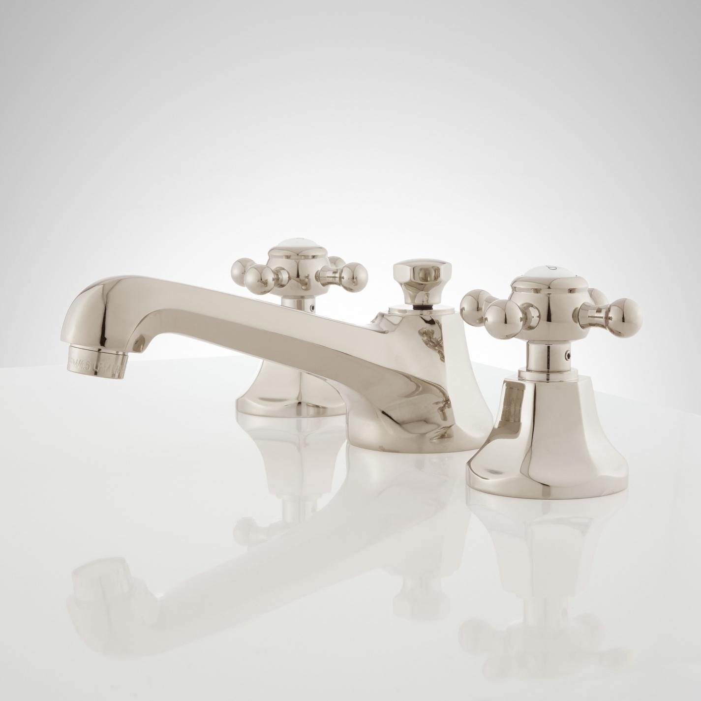 New York Widespread Bathroom Faucet Contemporary Cross Handles