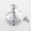 Shannon Widespread Bathroom Faucet - Porcelain Lever Handles and  Rod Type Pop Up Drain - Chrome, , large image number 2