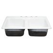 33" Blyth Double-Bowl Cast Iron Drop-in Kitchen Sink - White, , large image number 8