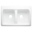 33" Blyth Double-Bowl Cast Iron Drop-in Kitchen Sink - White, , large image number 3