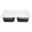 33" Blyth Double-Bowl Cast Iron Drop-in Kitchen Sink - White, , large image number 7