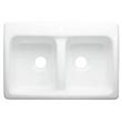 33" Blyth Double-Bowl Cast Iron Drop-in Kitchen Sink - White, , large image number 2