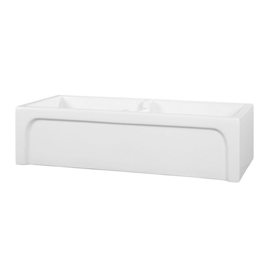 39" Risinger Double-Bowl Fireclay Farmhouse Sink - White, , large image number 1