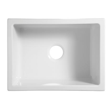 24" Risinger Fireclay Farmhouse Sink - Casement Apron - White