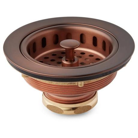 Replacement Basket for Kitchen Sink Strainers, Antique Copper Finish - by Plumb USA