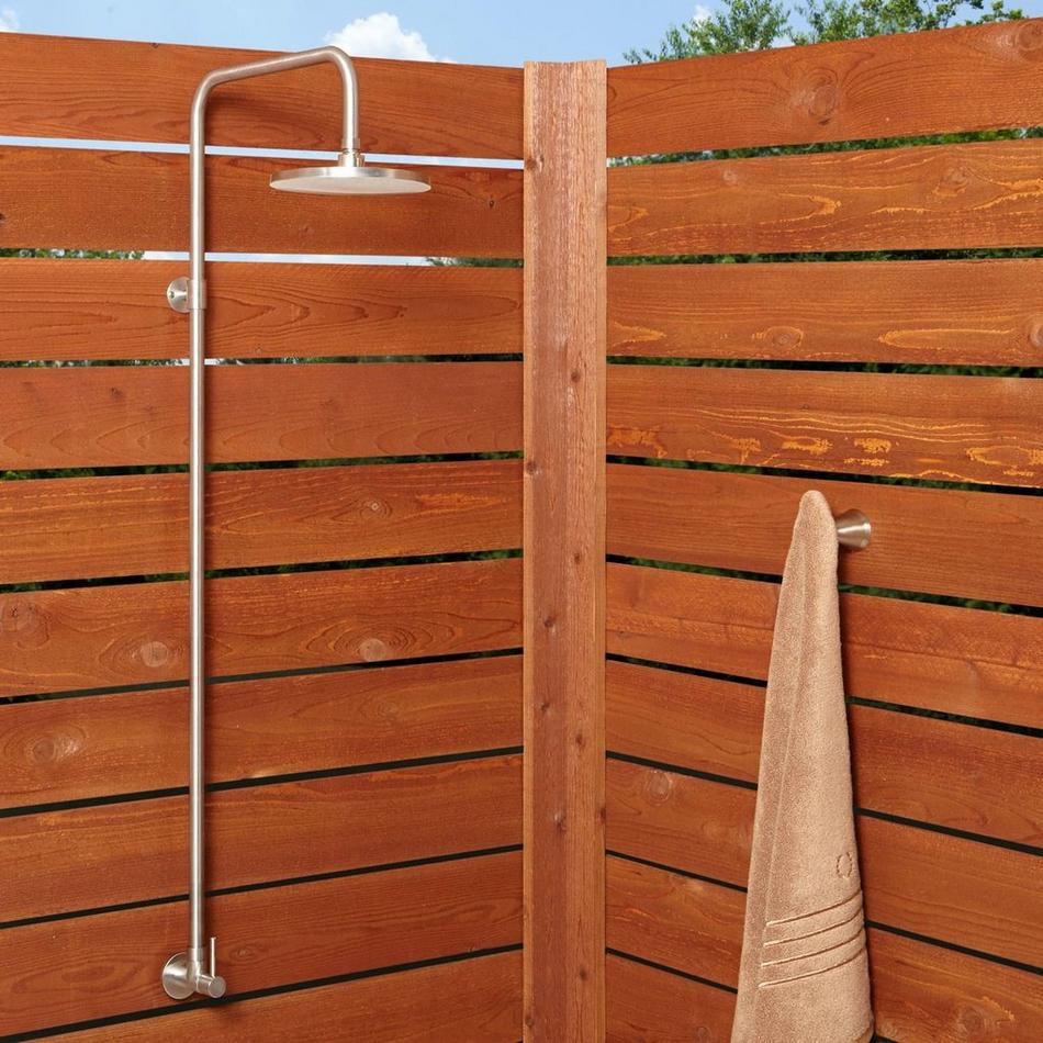 Stainless Steel Exposed Outdoor Shower, , large image number 0