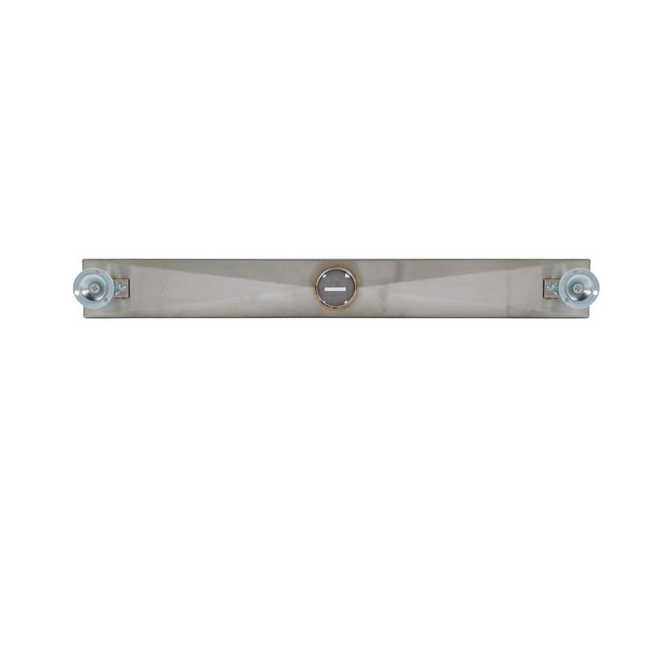 24" Effendi Linear Shower Drain - with Drain Flange - Brushed Stainless Steel, , large image number 4