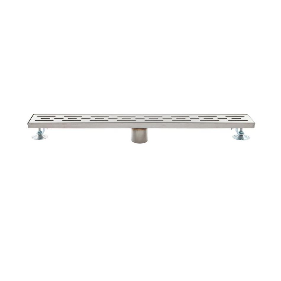 24" Effendi Linear Shower Drain - with Drain Flange - Brushed Stainless Steel, , large image number 2