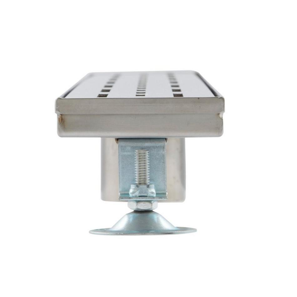24" Effendi Linear Shower Drain - with Drain Flange - Brushed Stainless Steel, , large image number 3