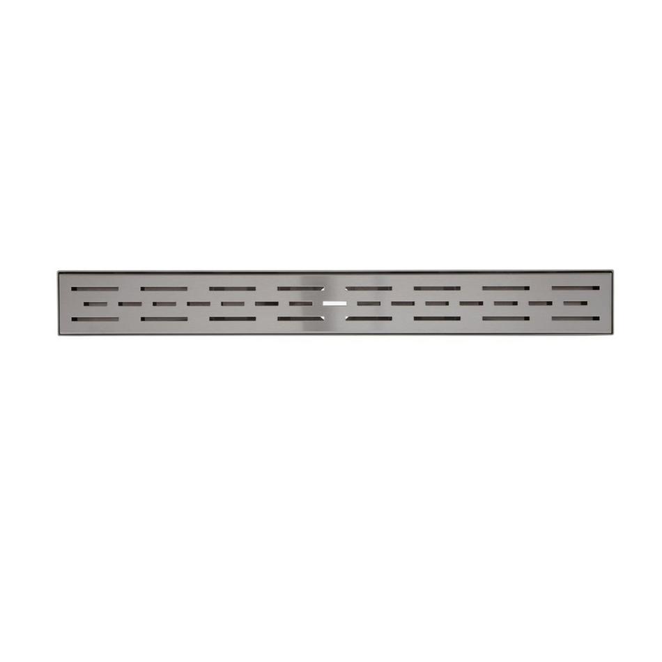 24" Effendi Linear Shower Drain - with Drain Flange - Brushed Stainless Steel, , large image number 1