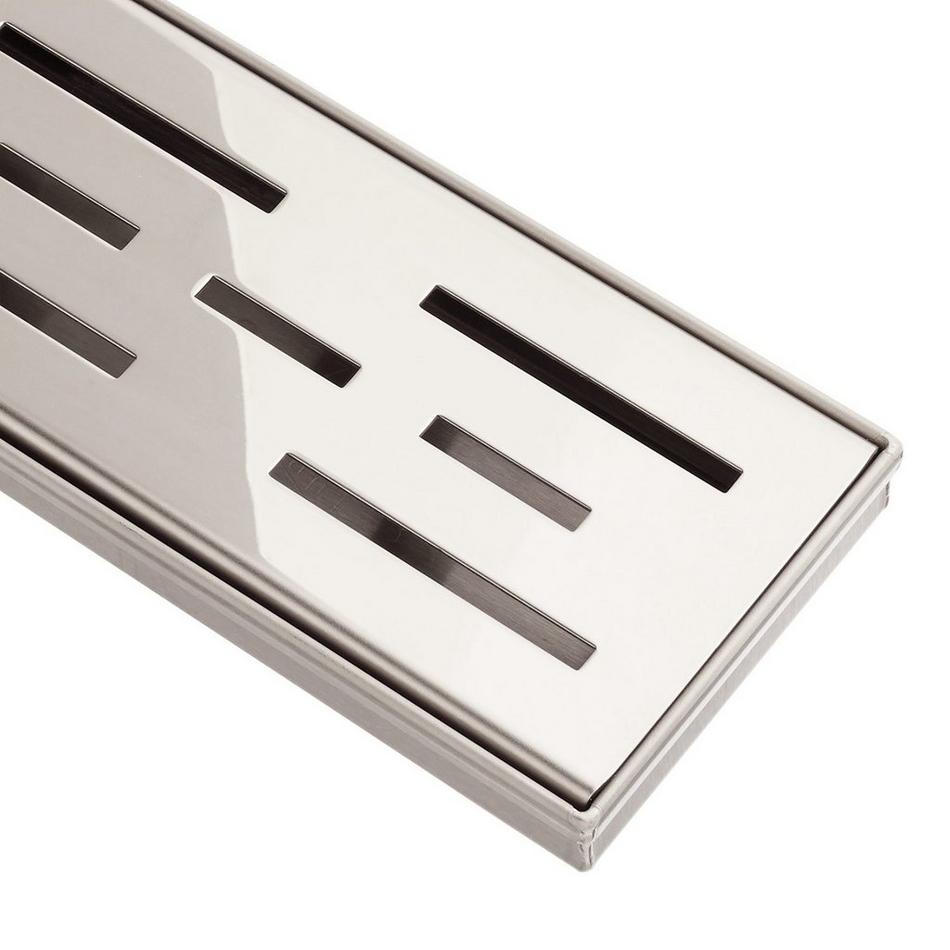 36" Effendi Linear Shower Drain - with Drain Flange - Polished Stainless Steel, , large image number 1