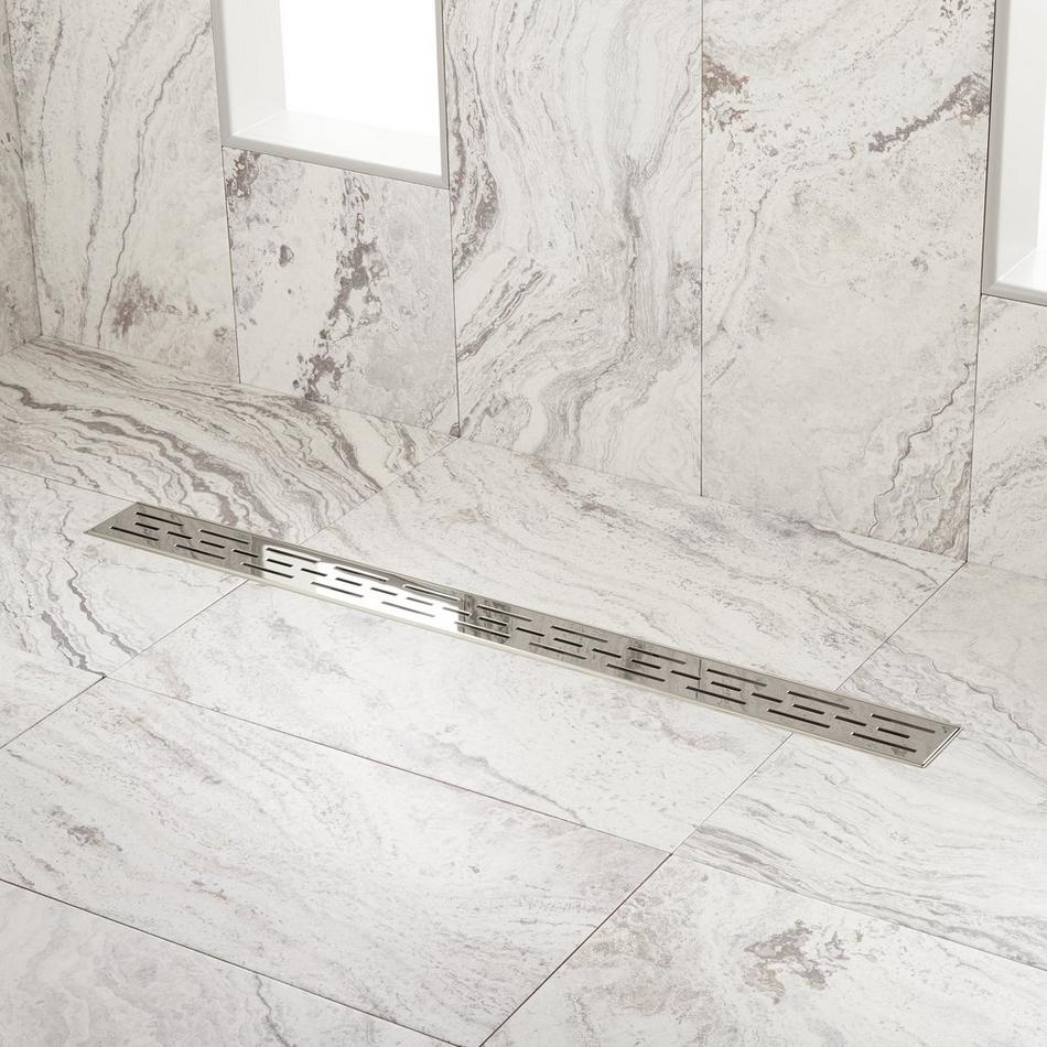 32" Effendi Linear Shower Drain - with Drain Flange - Polished Stainless Steel, , large image number 0