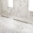 60" Effendi Linear Shower Drain - with Drain Flange - Polished Stainless Steel, , large image number 0