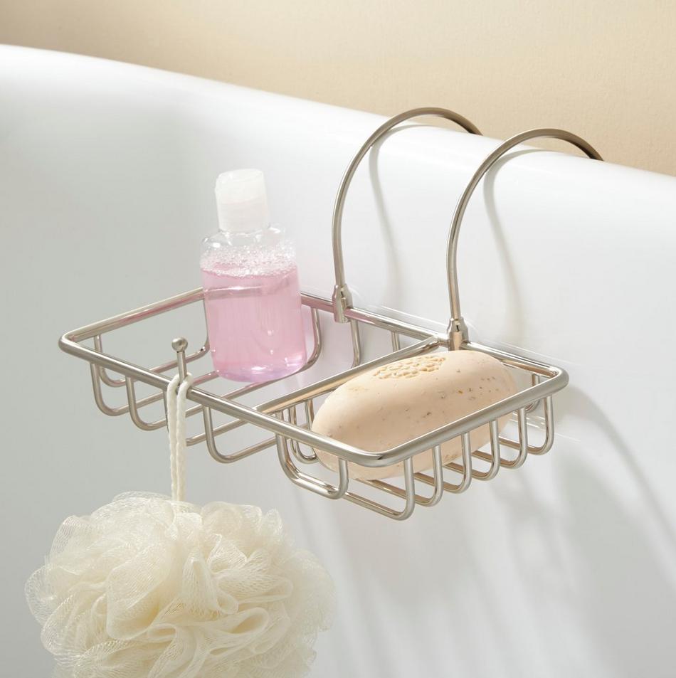 Bathroom Soap Dish Basket Holder Shelf Bath Shower Accessories