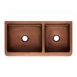 42" Sunflower 60/40 Offset Double-Bowl Copper Farmhouse Sink, , large image number 8