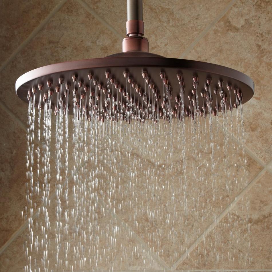12" Bostonian Brass Rainfall Nozzle Shower Head - Oil Rubbed Bronze, , large image number 0