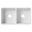 33" Oldham Double Bowl Fireclay Farmhouse Sink with Fluted Apron - White, , large image number 4