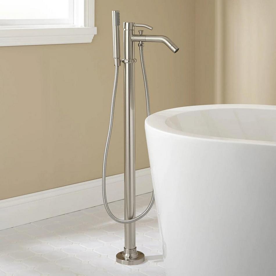Caol Freestanding Tub Faucet with Hand Shower - Brushed Nickel, , large image number 0