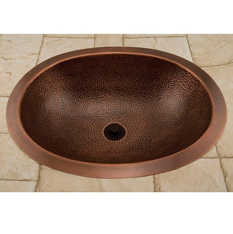 Darien Oval Hammered Copper Sink, , large image number 0