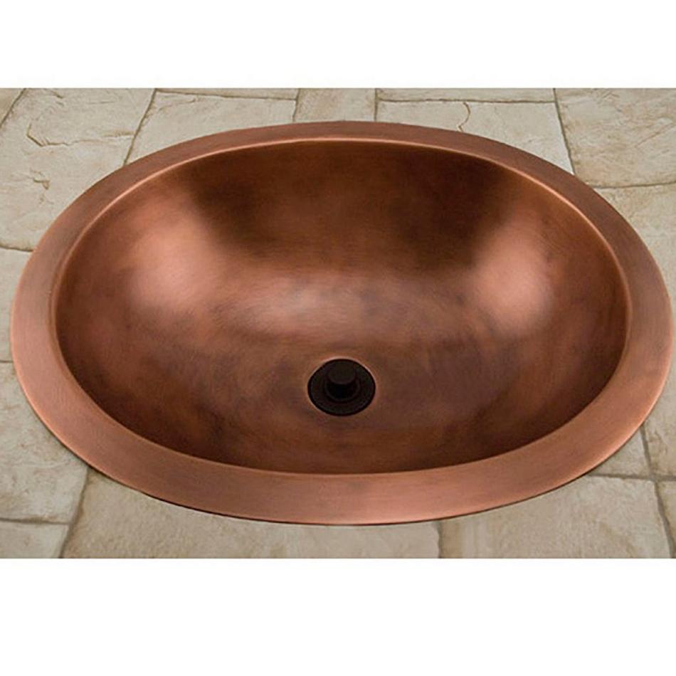 Darien Oval Smooth Copper Sink, , large image number 0