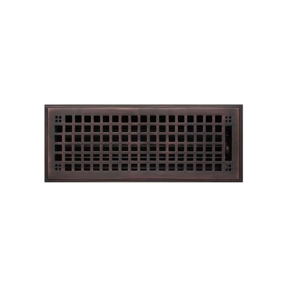 Mission Floor Register - Oil Rubbed Bronze 8" x 12" (Overall 9-3/4" x 13-1/2"), , large image number 3