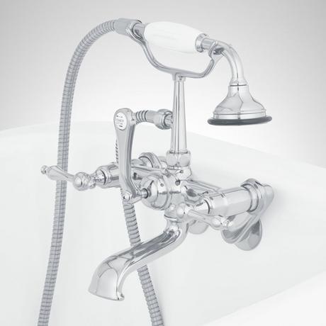 Tub Wall-Mount Telephone Faucet & Hand Shower - Lever Handle