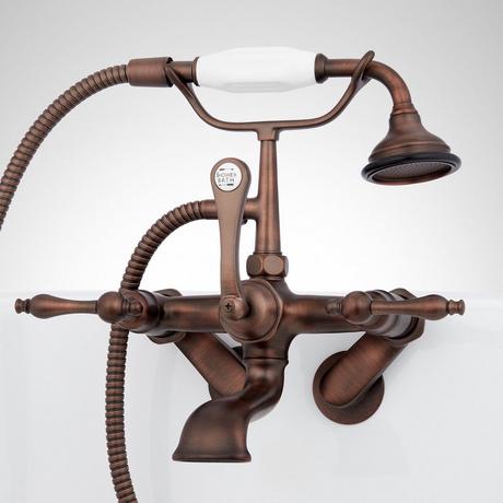 Tub Wall-Mount Telephone Faucet & Hand Shower - Lever Handle