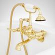 Tub Wall-Mount Telephone Faucet with Hand Shower - Lever Handle - Polished Brass, , large image number 3