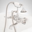 Tub Wall-Mount Faucet with Hand Shower - Lever Handle - Polished Nickel, , large image number 2