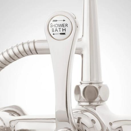 Tub Wall-Mount Telephone Faucet & Hand Shower - Lever Handle