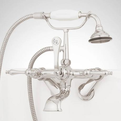 Tub Wall-Mount Telephone Faucet & Hand Shower - Lever Handle