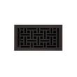 Wicker Style Solid Brass Floor Register - Oil Rubbed Bronze 10" x 14" (11-1/8" x 15" Overall), , large image number 11