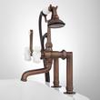 Deck-Mount Telephone Faucet with Porcelain Cross Handles and Deck Couplers, , large image number 2