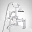 Deck-Mount Telephone Faucet with Porcelain Cross Handles and Deck Couplers, , large image number 3