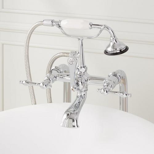 Freestanding Telephone Tub Faucet & Supplies in Chrome