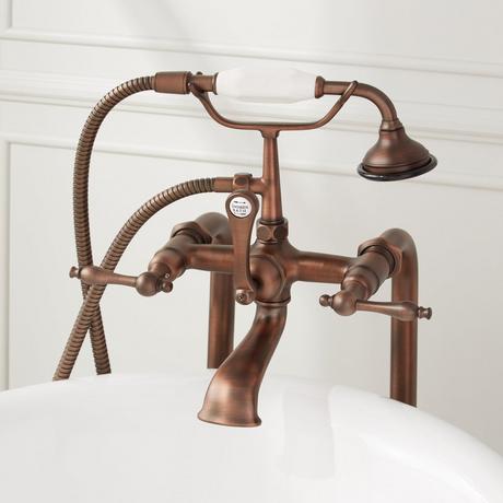 Freestanding Telephone Tub Faucet & Supplies - Lever Handles