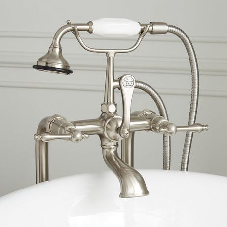 Freestanding Telephone Tub Faucet, Supplies & Valves - Lever Handles