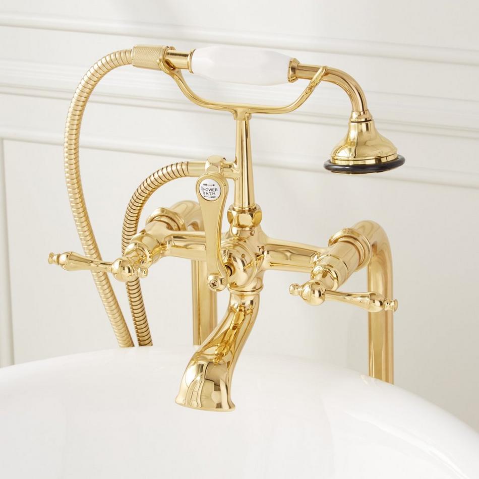 Freestanding Clawfoot Tub Faucet Parts Supply Line Gold PVD Renovators Supply