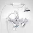 Tub Wall-Mount Telephone Faucet and Hand Shower - Vintage Cross Handles, , large image number 0