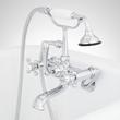 Tub Wall-Mount Telephone Faucet and Hand Shower - Vintage Cross Handles, , large image number 2