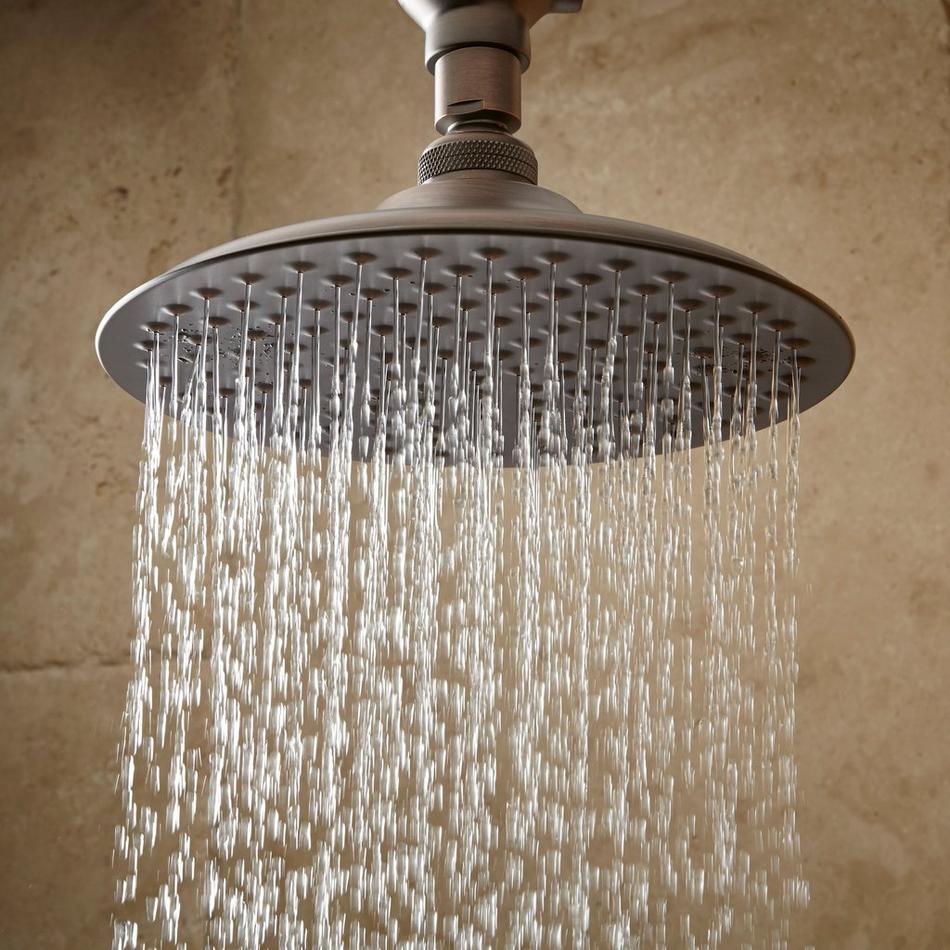 Bostonian Rainfall Shower Head With Ornate Arm, , large image number 2