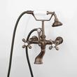 Wall-Mount Telephone Faucet and Hand Shower - Cross Handles - Oil Rubbed Bronze, , large image number 1