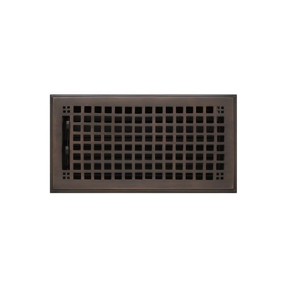 Mission Floor Register - Oil Rubbed Bronze 8" x 12" (Overall 9-3/4" x 13-1/2"), , large image number 6