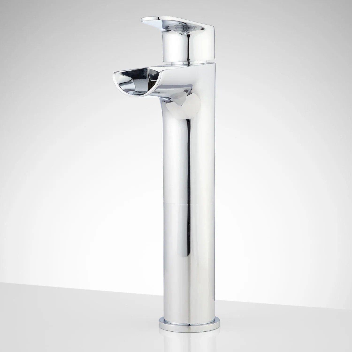 Knox Waterfall Vessel Faucet with Pop-Up Drain | Signature Hardware