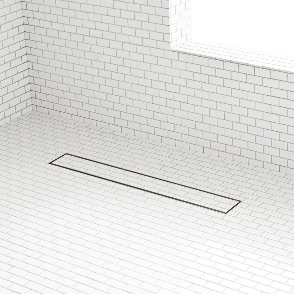 24" Cohen Linear Tile-In Shower Drain - with Drain Flange - Brushed Stainless Steel, , large image number 0