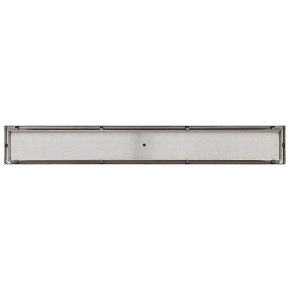 24" Cohen Linear Tile-In Shower Drain - with Drain Flange - Brushed Stainless Steel, , large image number 1