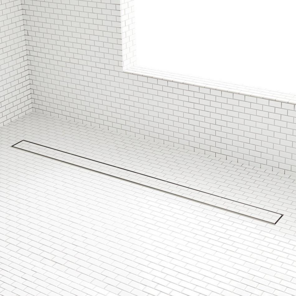 48" Cohen Linear Tile-In Shower Drain - with Drain Flange - Brushed Stainless Steel, , large image number 0